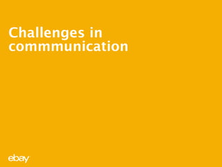 Challenges in
commmunication
 