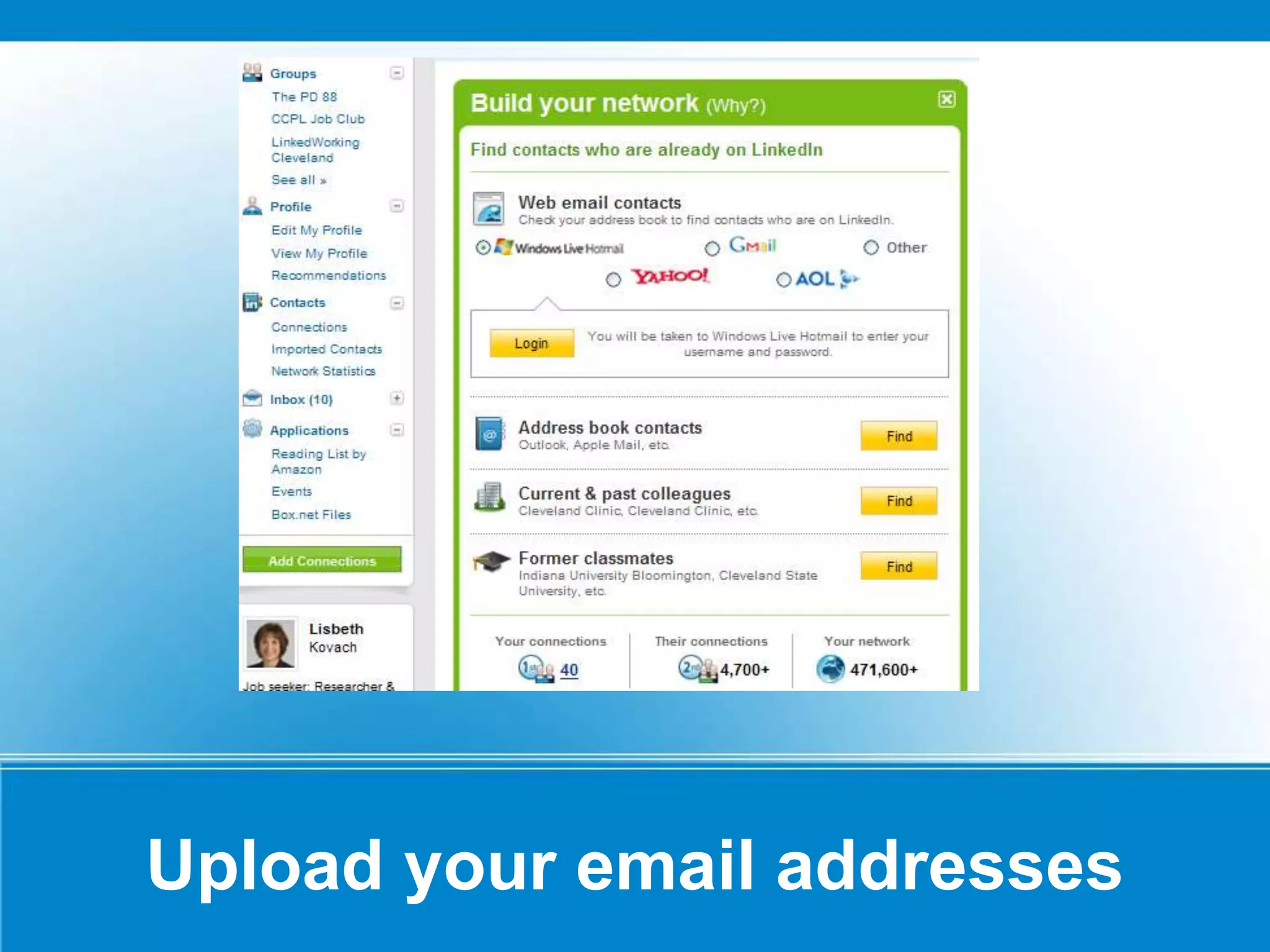Upload your email addresses
 