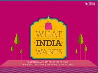 What India Wants - Captured and revealed using IBM's advanced Big Data and Analytics Solution
