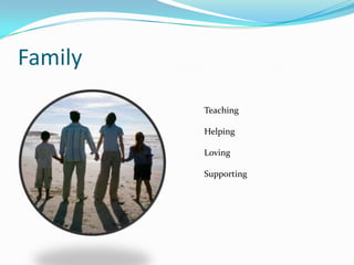 FamilyTeachingHelpingLovingSupporting