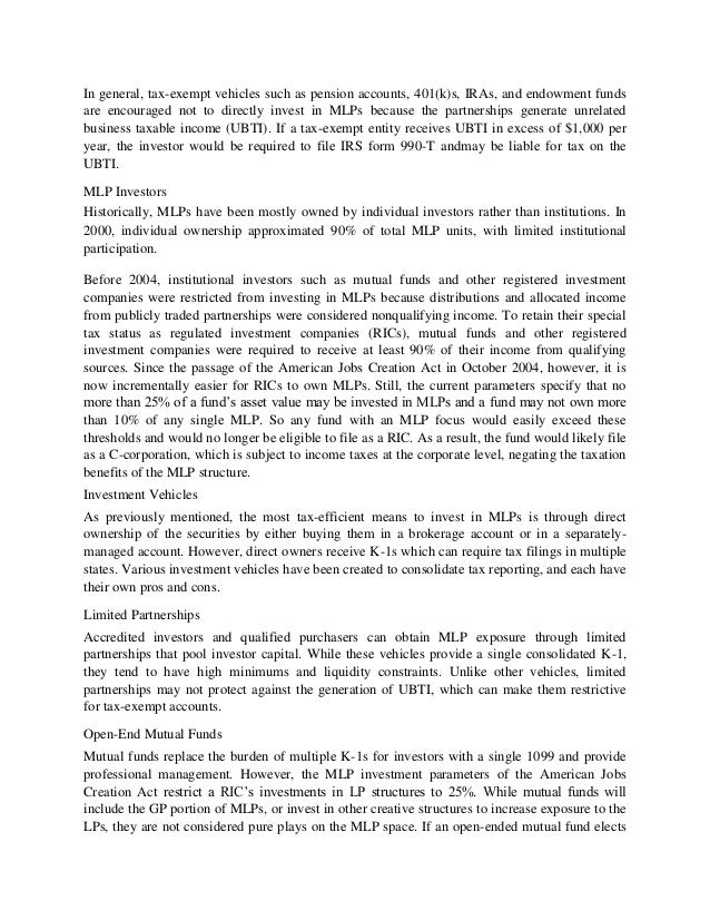 What Investors Need to Know About Master Limited Partnerships