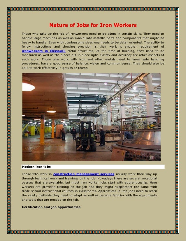 What Iron Work Involve