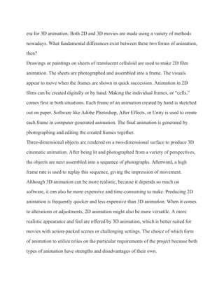 What is 3D Animation | PDF