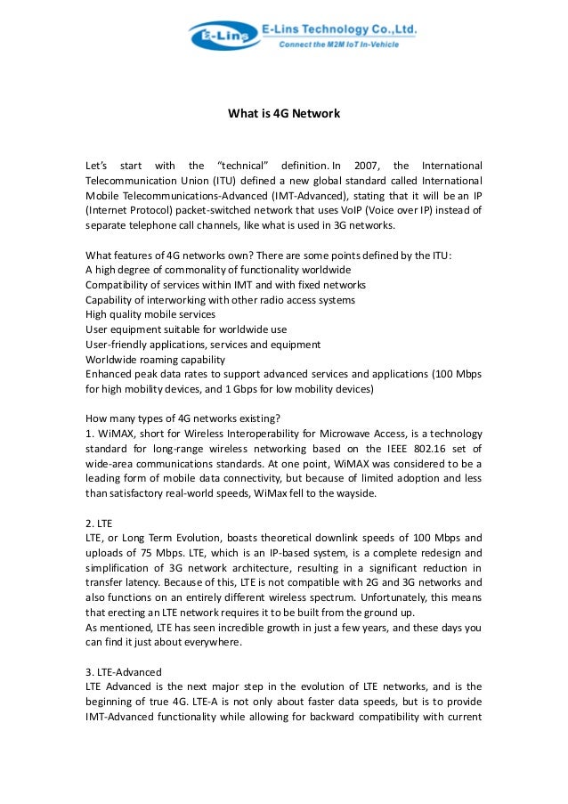 What is 4G Network PDF