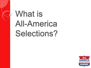 What is All-America Selections? 