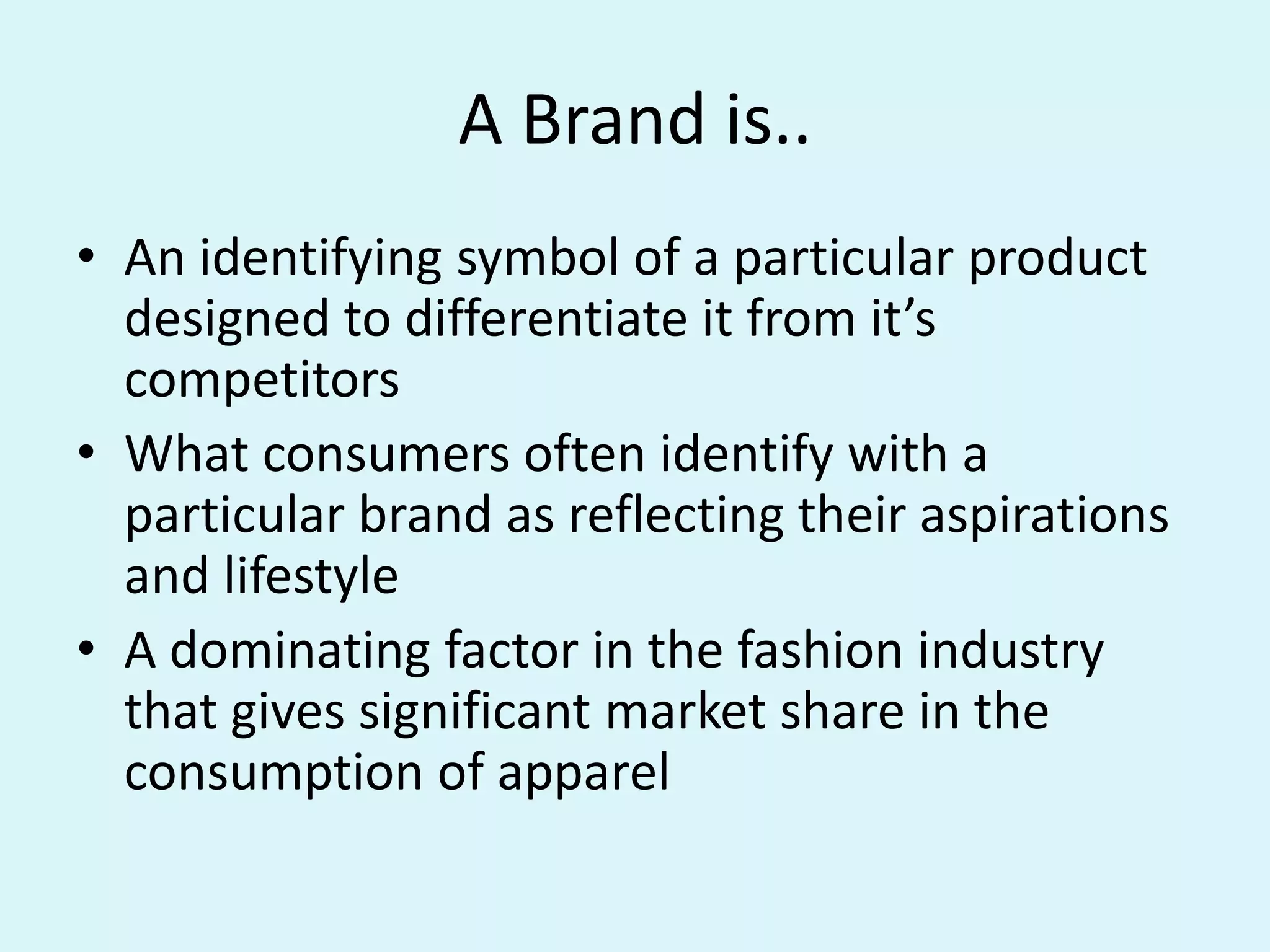 What is a brand | PPT