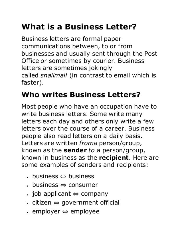 letter busines