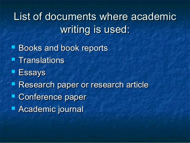 What Is Academic Paper