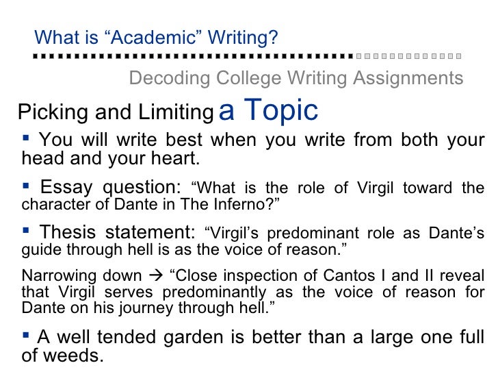 What is academic writing