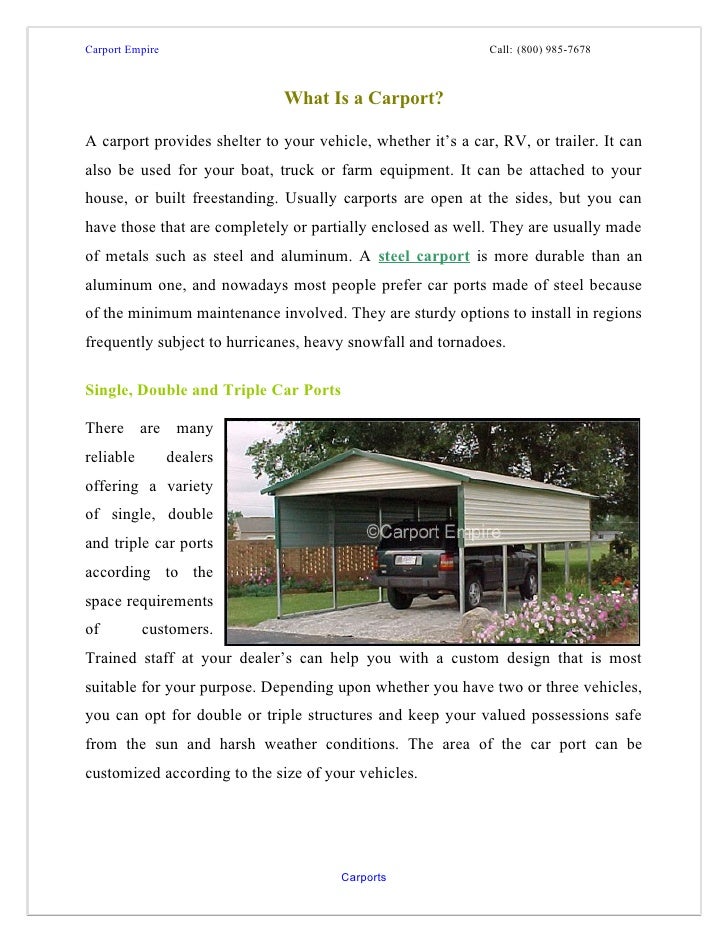 What Is A Car Port