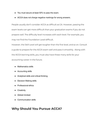 What is ACCA? Course Details, Salary & Comparison 2025 | PDF