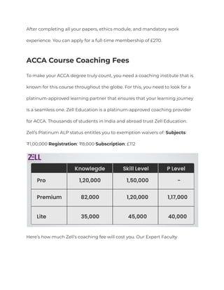 What is ACCA | Full form, course details, fees and more. | PDF