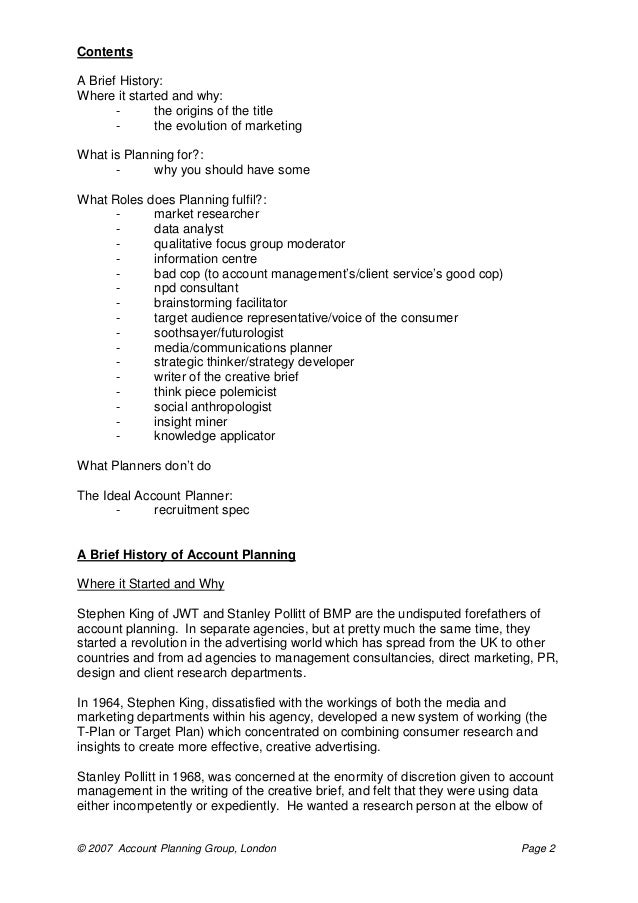 account planner