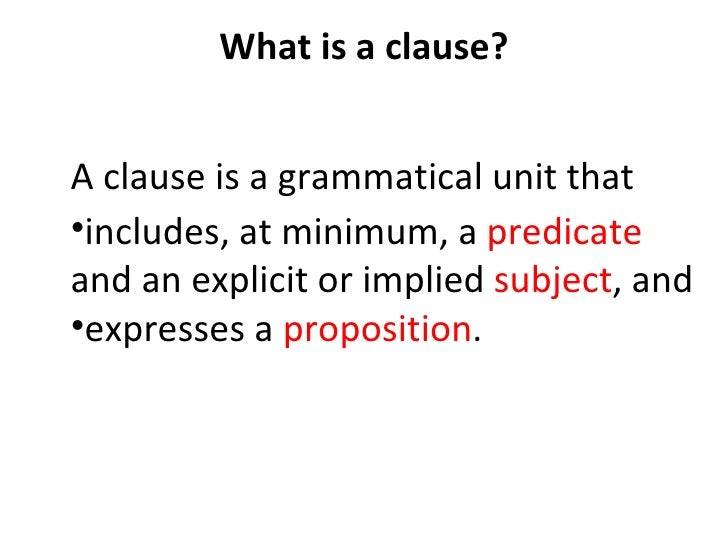 What is a clause