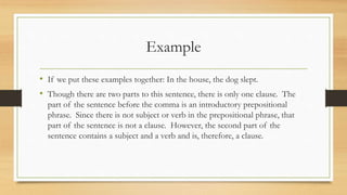 What is a clause? | PPTX