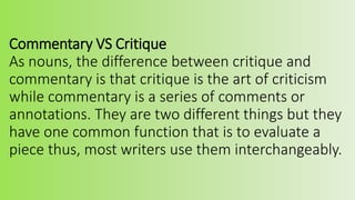 What is a COMMENTARY.pptx