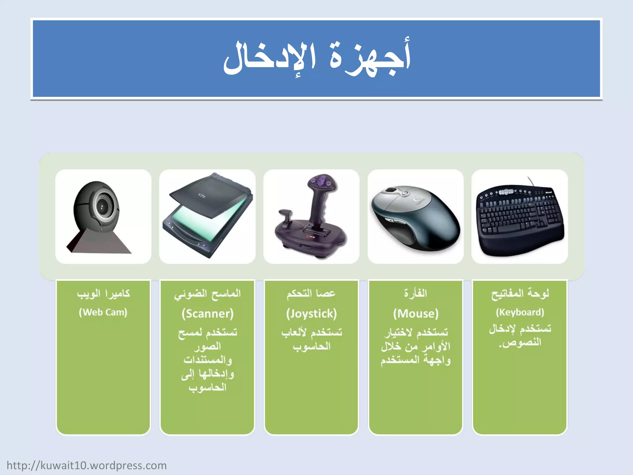 أجهزة الإدخال http://kuwait10.wordpress.com 