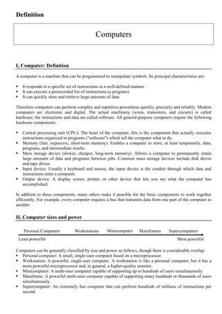What is a computer | PDF