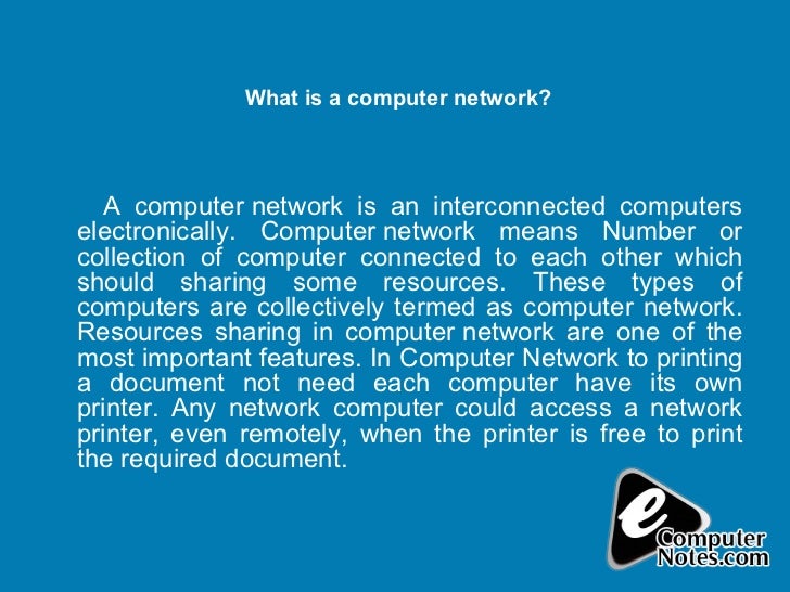 What is a computer network