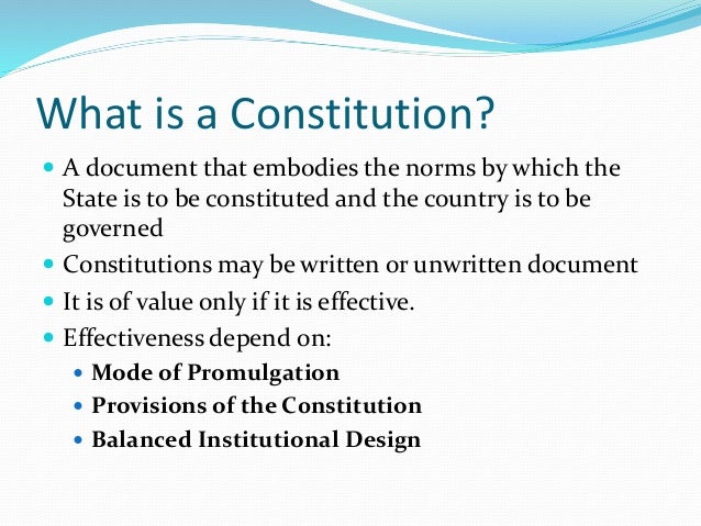 What is a constitution: Making of Indian Constitution