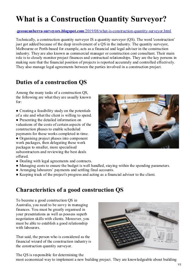Construction Quantity Surveyor