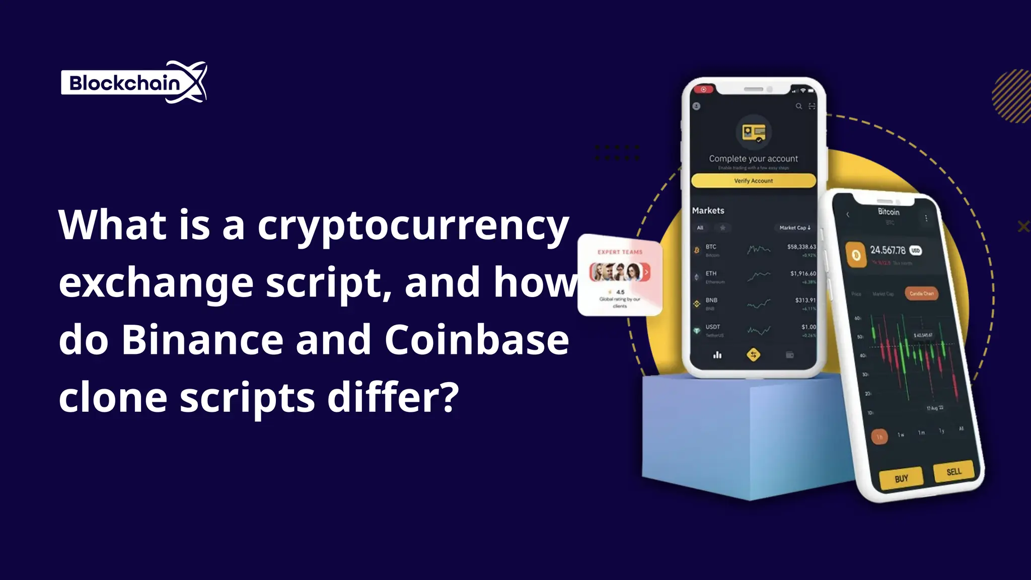 What is a cryptocurrency
exchange script, and how
do Binance and Coinbase
clone scripts differ?
 