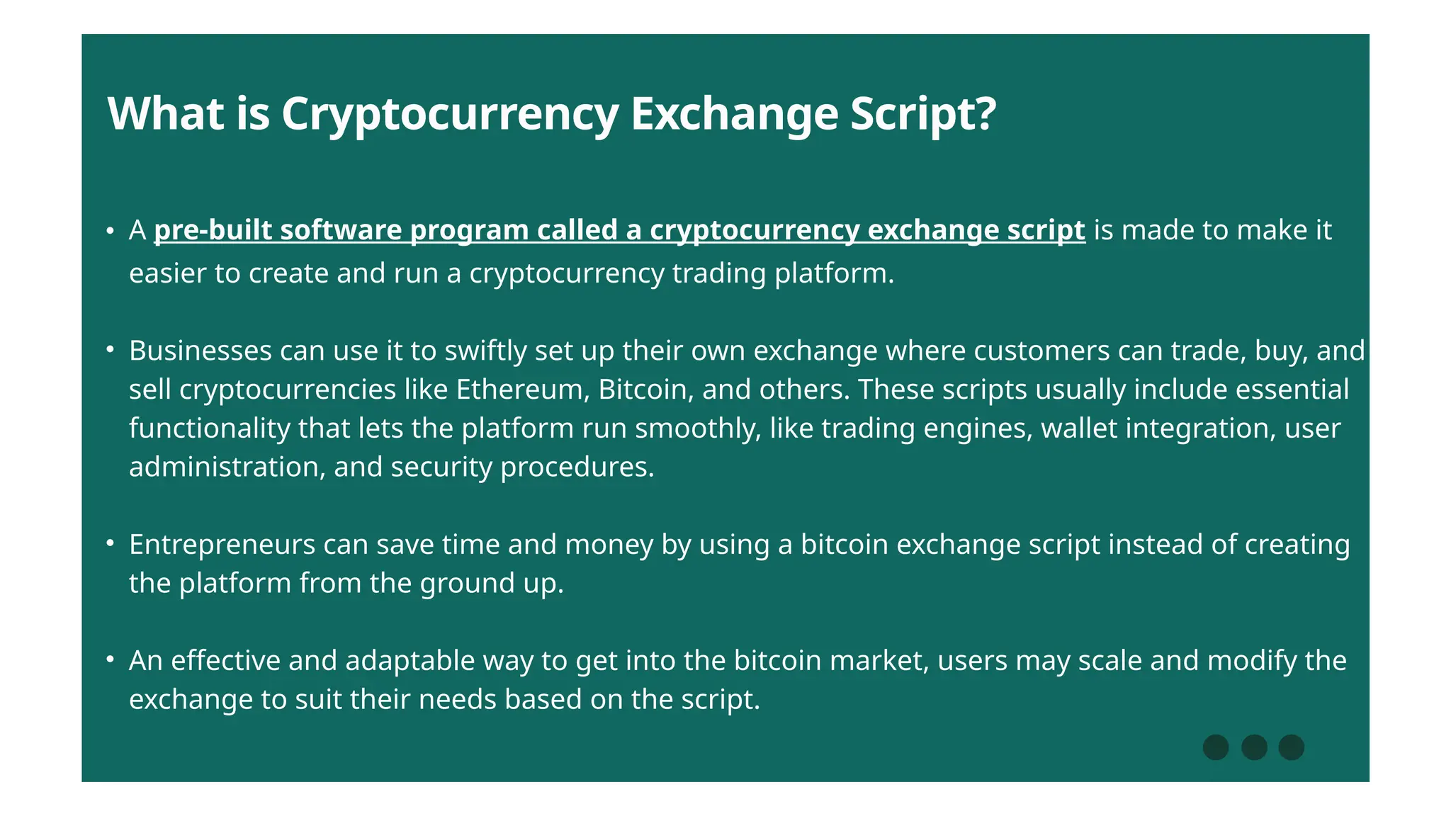 What is a Cryptocurrency Exchange Script Why choose for crypto Business |  PPTX