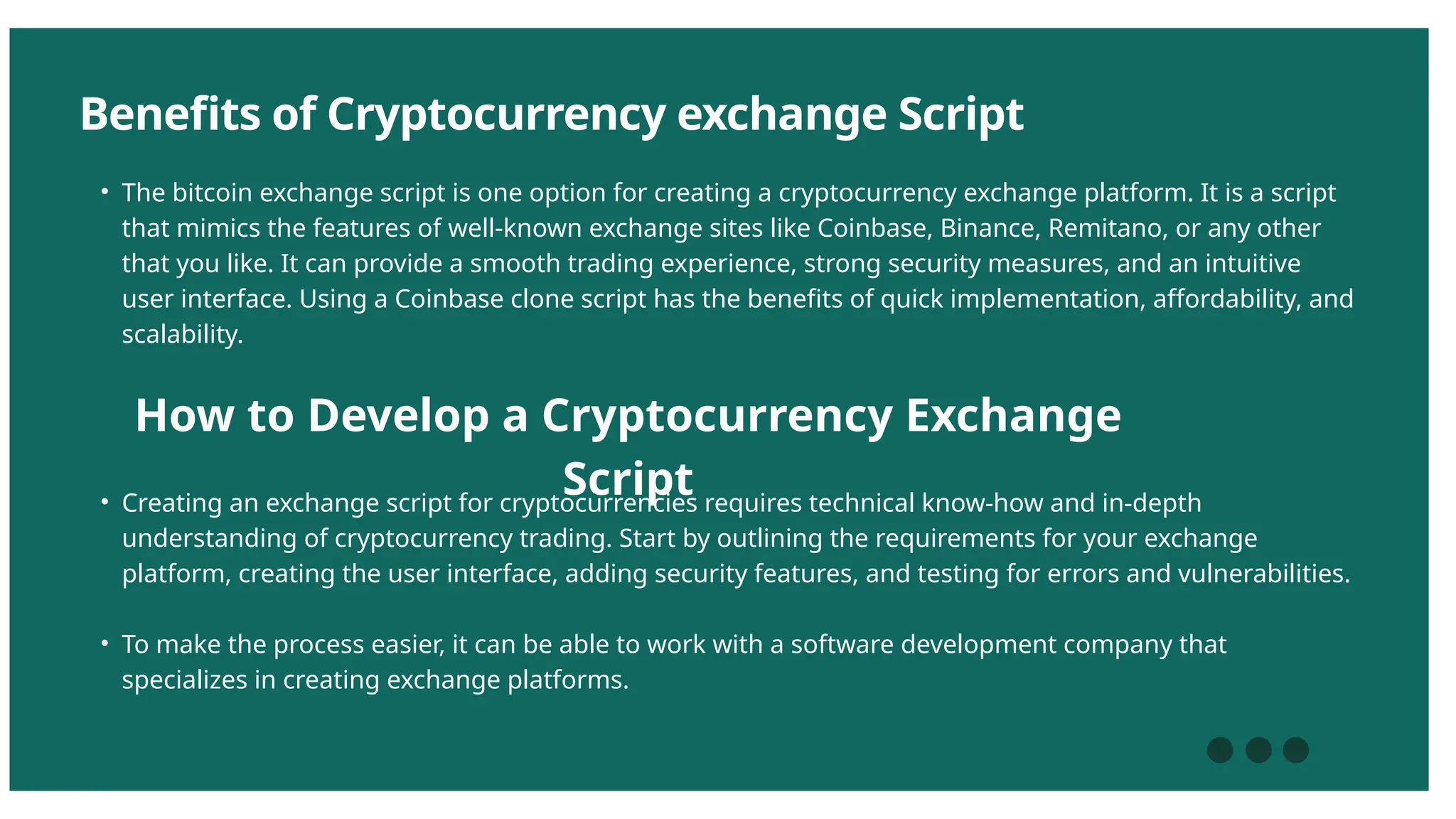 What is a Cryptocurrency Exchange Script Why choose for crypto Business |  PPTX
