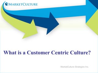 What is a customer
centric culture?
By Chris L Brown
 