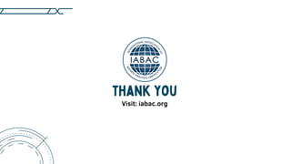 thank you
Visit: iabac.org
 