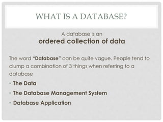 Learn Database Design with MySQL - Chapter 1 - What is a database ...