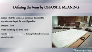 What Is a Definition Essay and How to Write It | PPTX