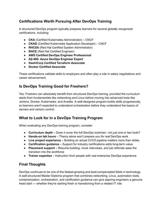 Comprehensive Guide to DevOps Engineer Master Diploma Program | PDF