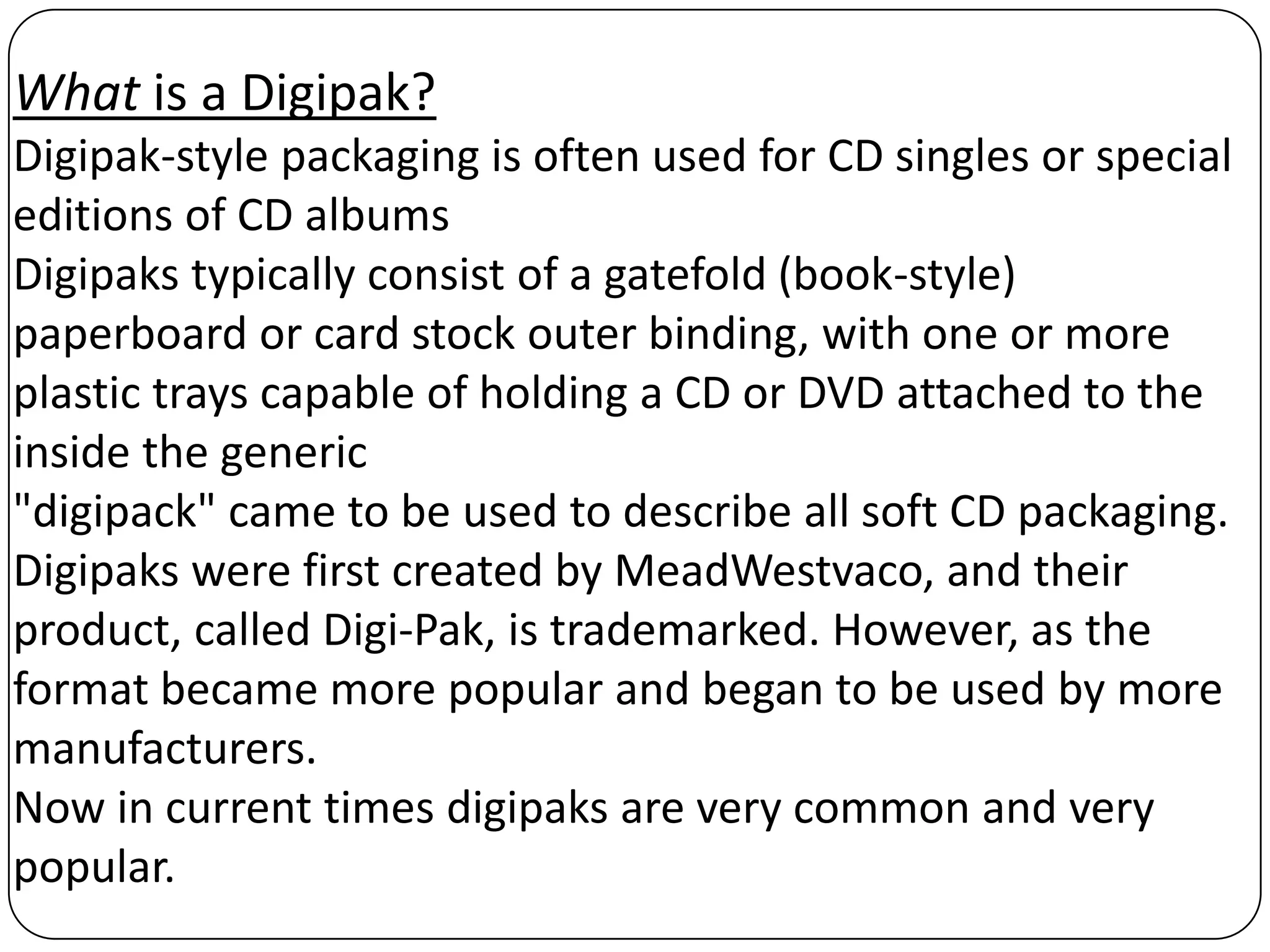 what-is-a-digipak-ppt