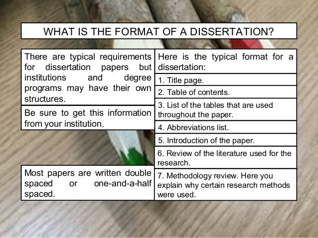 dissertation meaning in literature