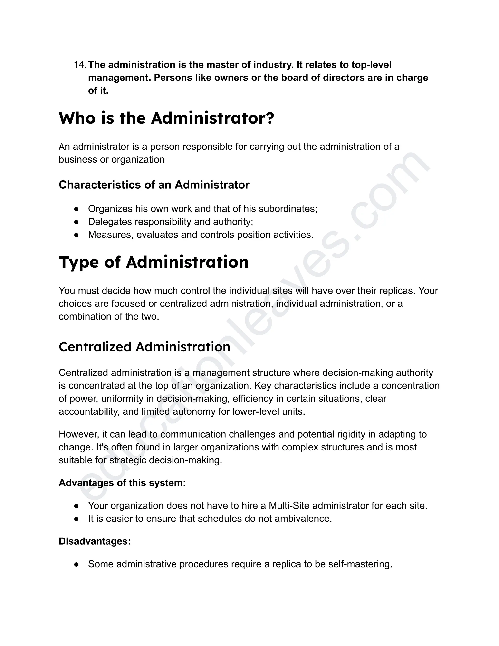 What is Administration.pdf | Business Administration | Business