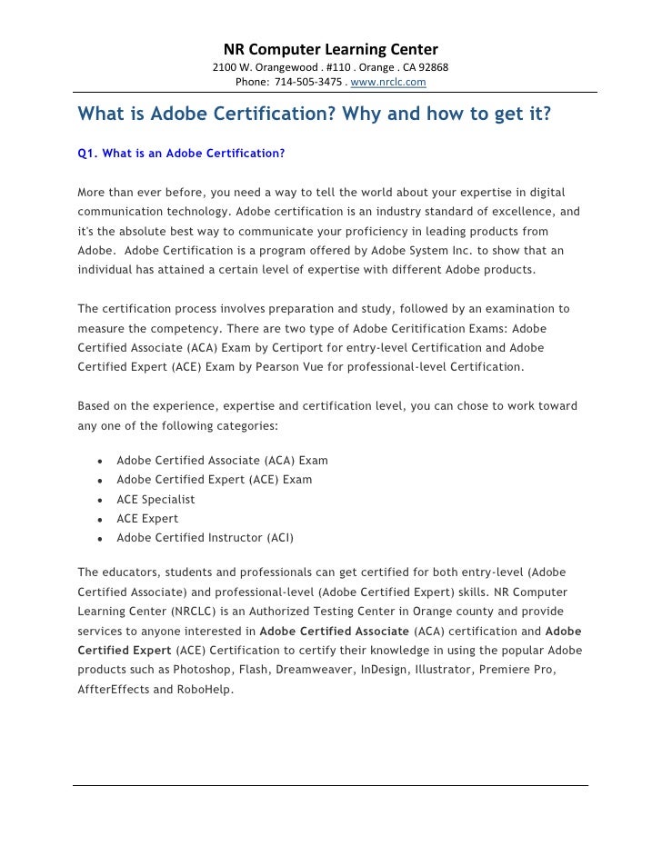 What Is An Adobe Certification What Is An Adobe Certification