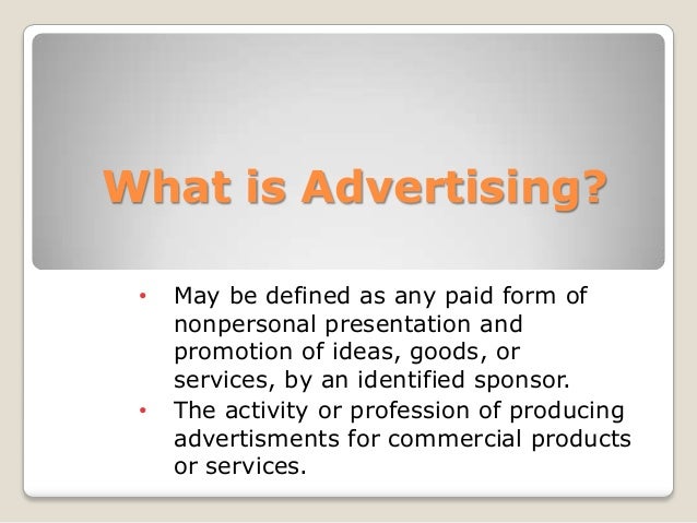 What Is Advertising