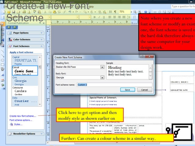 What Is A Font Style in Publisher 2007 | PPT