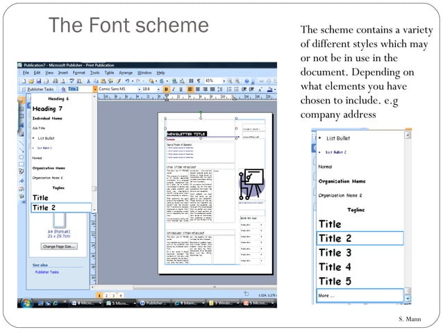 What Is A Font Style in Publisher 2007 | PPT