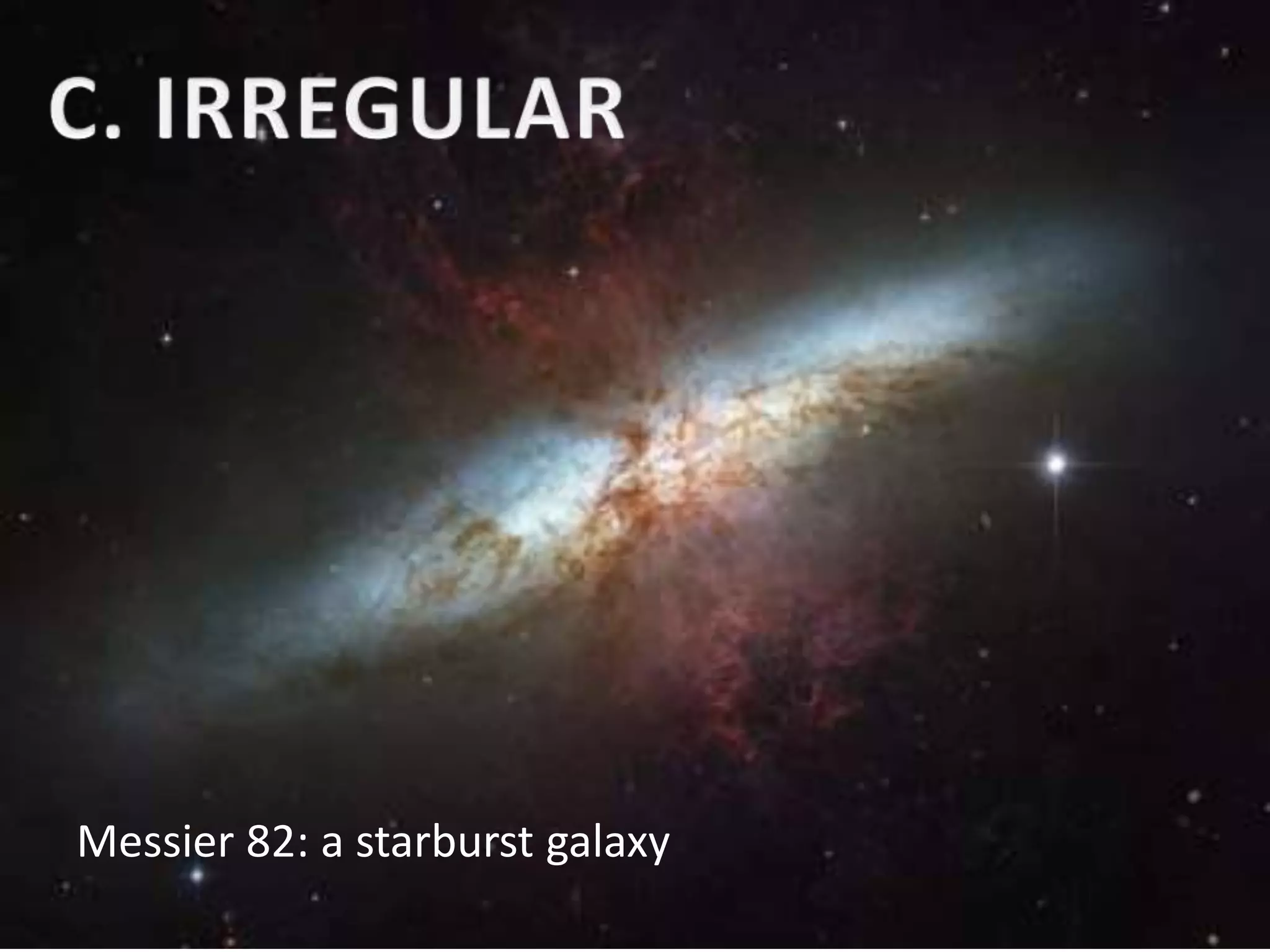 Messier 82: a starburst galaxy
 