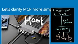 Let’s clarify MCP more simply!
Servers
Servers
 