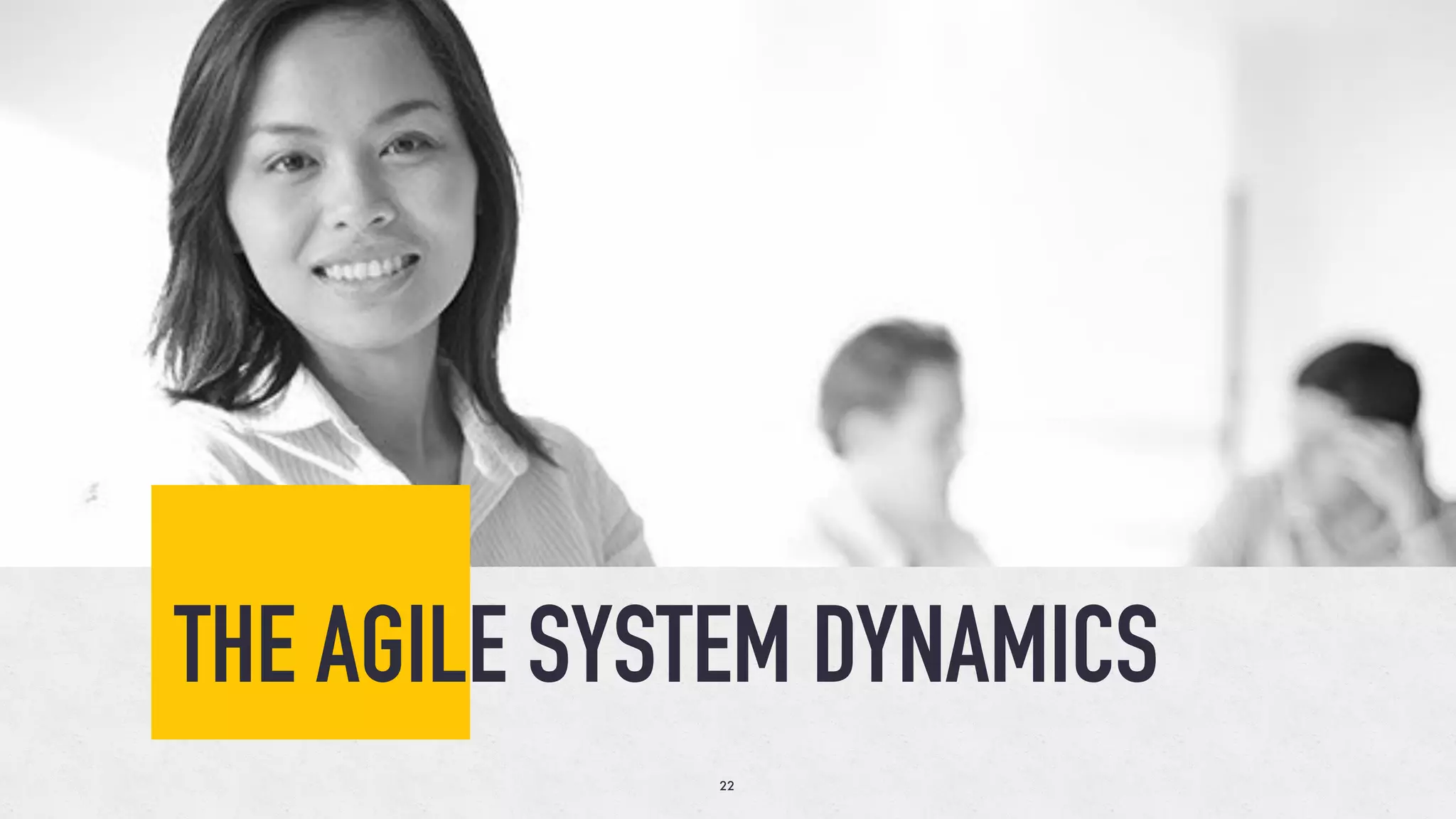 THE AGILE SYSTEM DYNAMICS
22
 