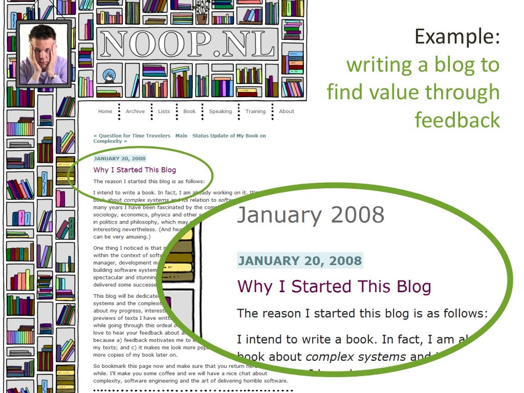 Example: writing a blog to