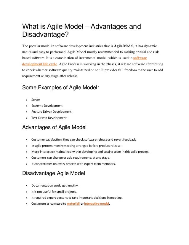 What is agile model