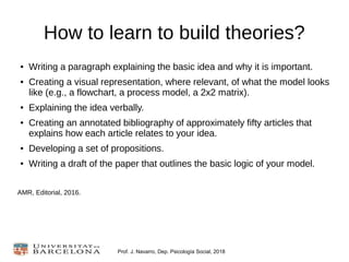 What is a (good) theory | ODP