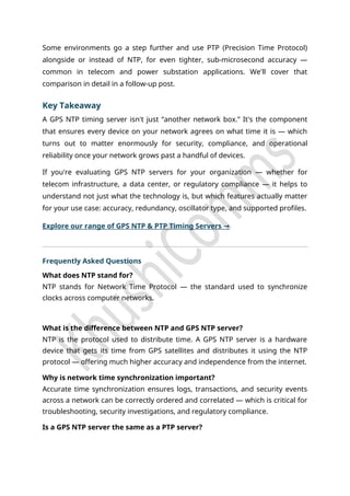 Comprehensive Guide to GPS NTP Timing Servers: Ensuring Network Time ...