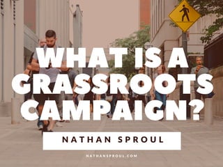 WHATISA
GRASSROOTS
CAMPAIGN?
N A T H A N   S P R O U L
N A T H A N S P R O U L . C O M
 