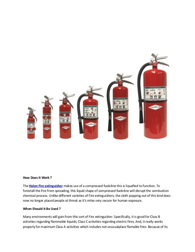 What is a Halon Fire Extinguisher and Who Needs It