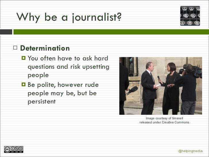 The role of the journalist